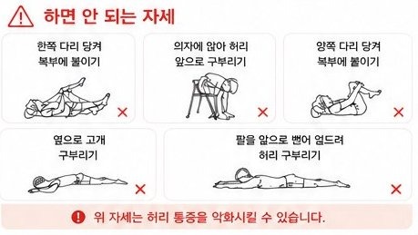 하면 안 되는 자세 - 5가지